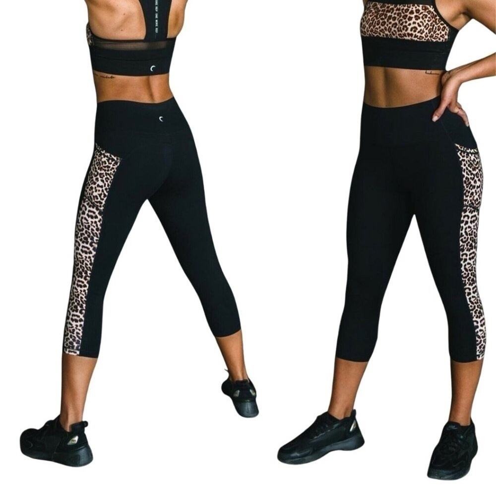 ZYIA Pocket Brilliant Hi-Rise Capri 20" Leggings, Leopard 6-8 (Medium) - Picture 9 of 11